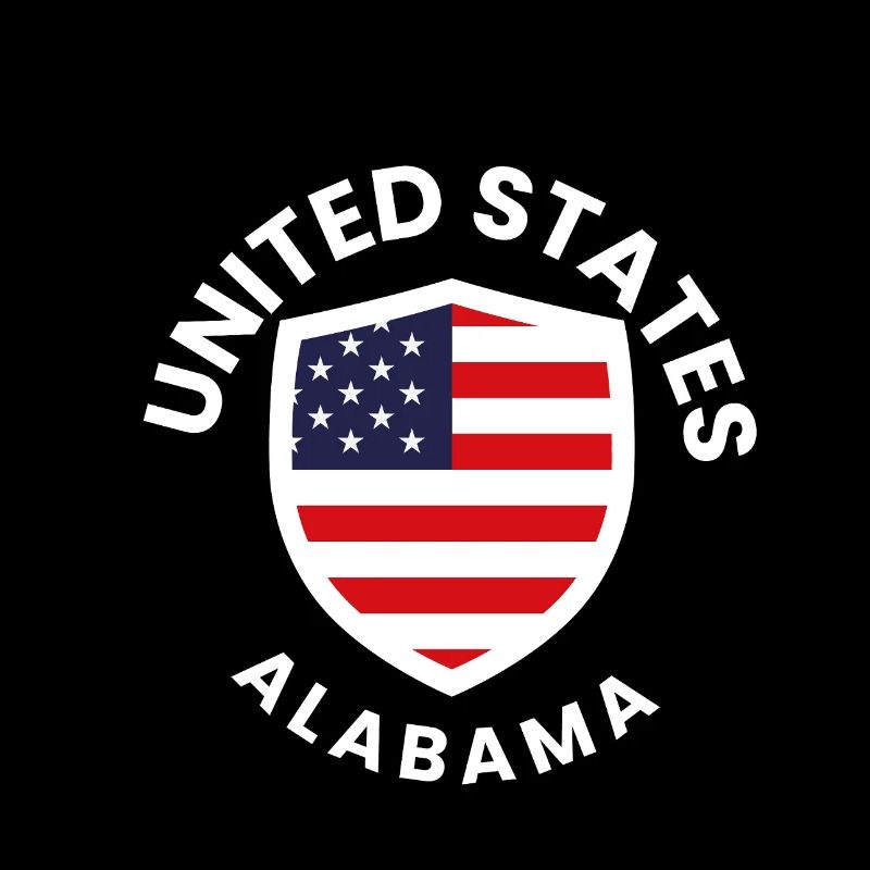 USA Alabama Shield Emblem