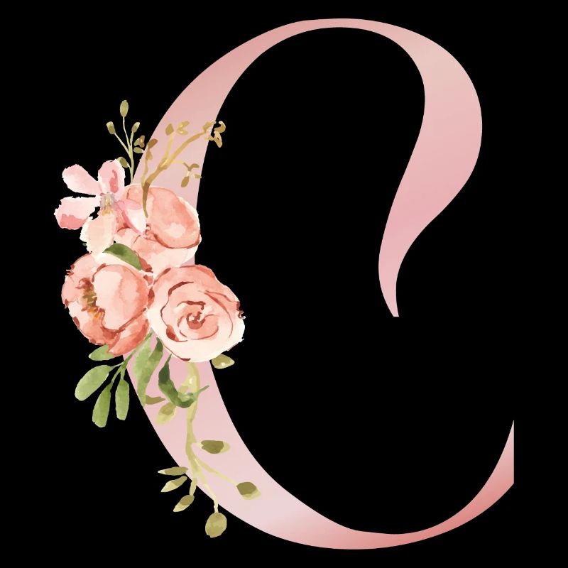 Q Florale Aquarelle et Ruban