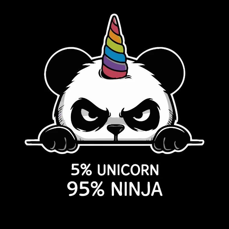 Panda Unicorn Ninja Saying