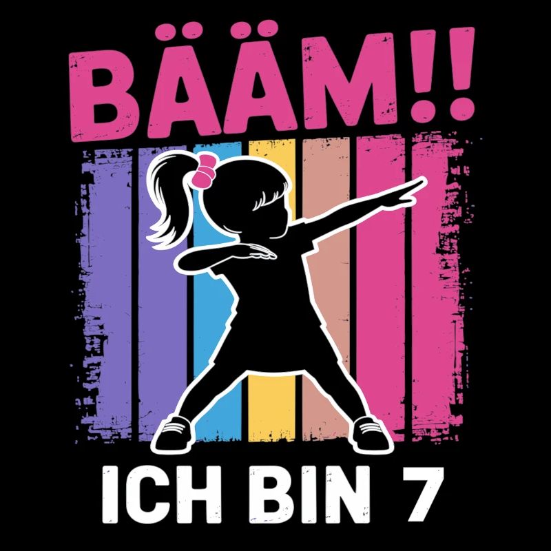Bääm Ich bin 7 Dabbing Mädchen 7. Geburtstag