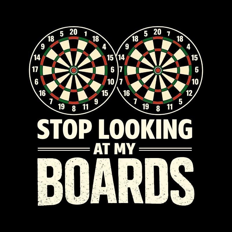 Arrête de regarder mes planches Joueur de fléchettes Cible