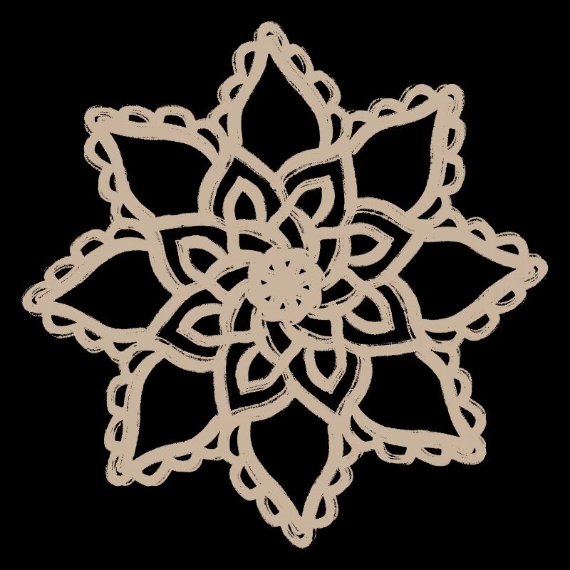 Dentelle de fleurs mandala beige