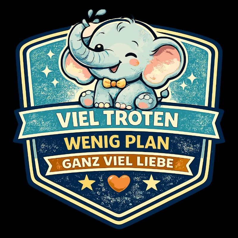 Süßer Elefanten-Patch mit Motto