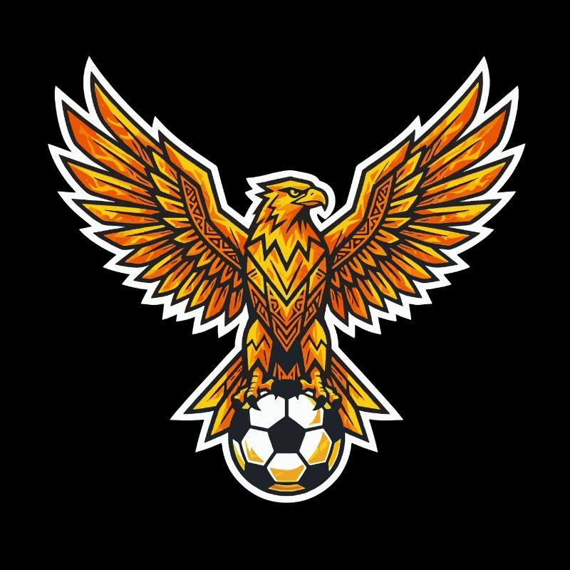 Flame phoenix with ball