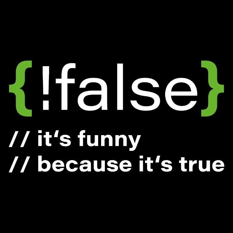 false – Lustiger Programmierer Spruch