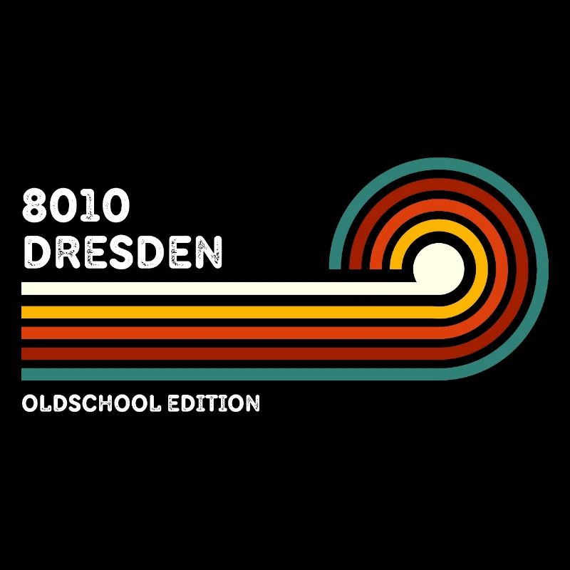 Dresden Retro Shirt 8010 Zip Code Vintage