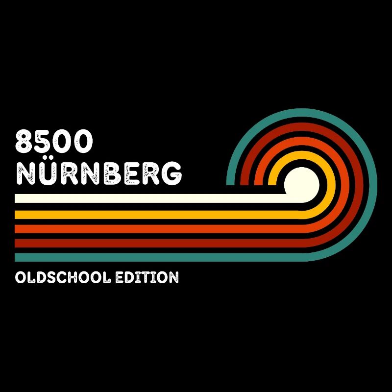 Nuremberg Chemise Rétro 8500 Code Postal Souvenir Des Années 80 Culte