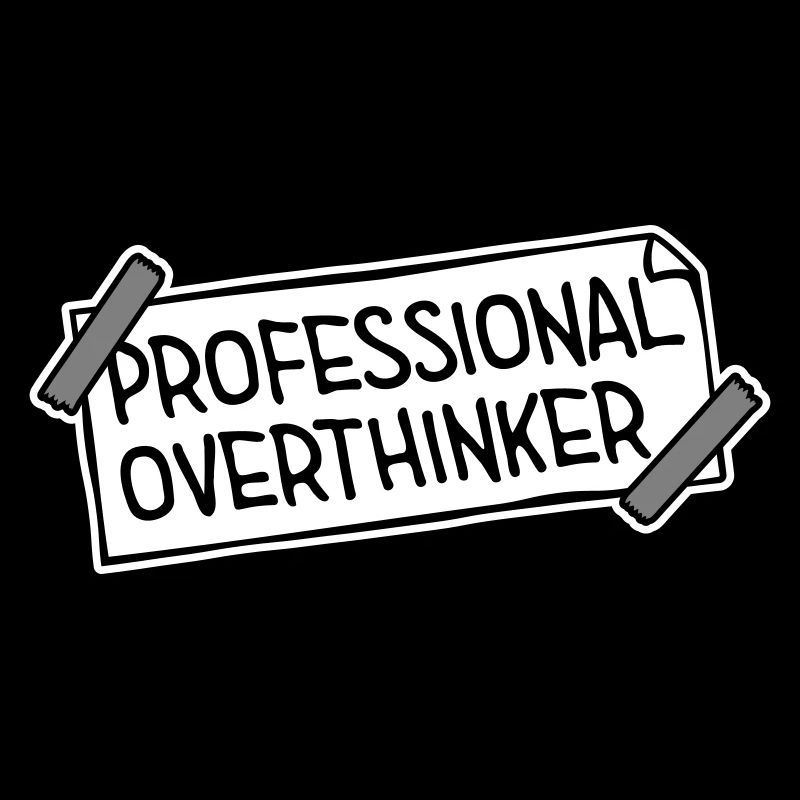 Professional Overthinker Lustig Grübeln Angst Logo