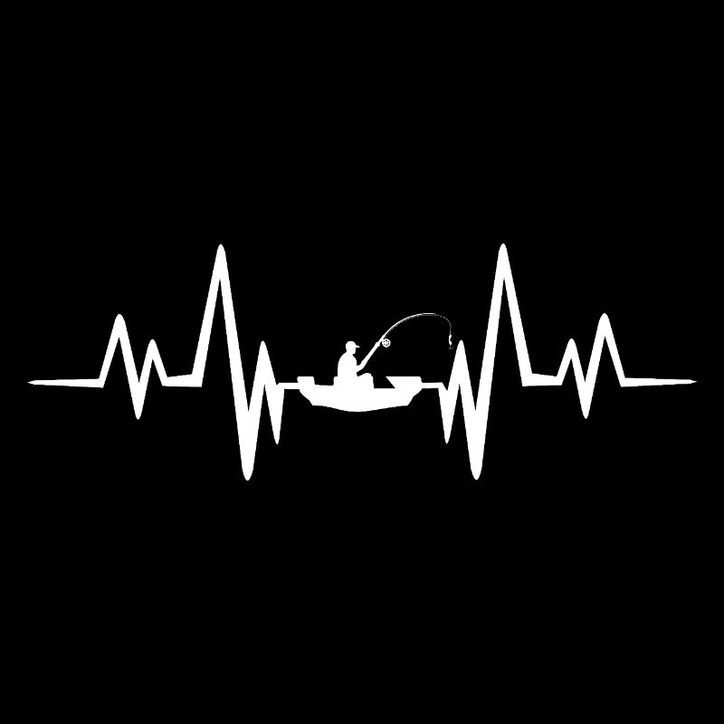 Fisherman Angler Fish Hook Heartbeat