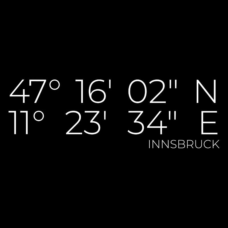 Coordinates Innsbruck, Austria