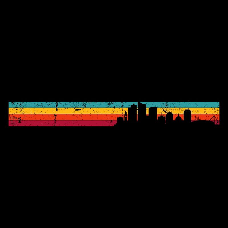 Sunset City Silhouette Gradient