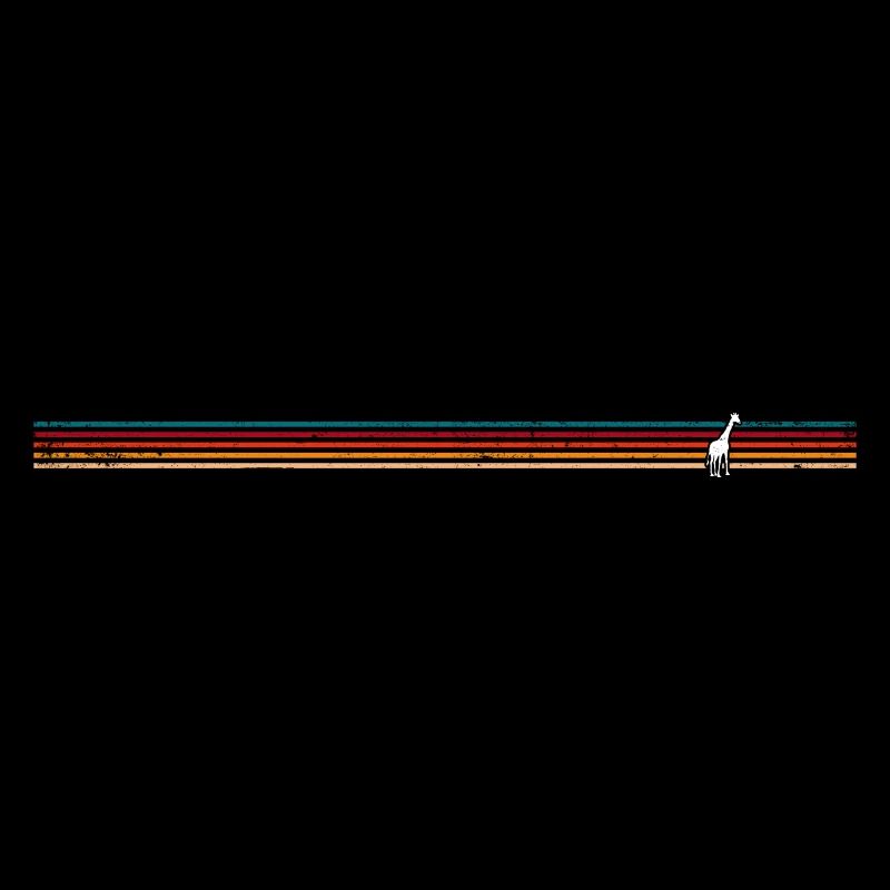 Giraffe on Colourful Stripe Backdrop