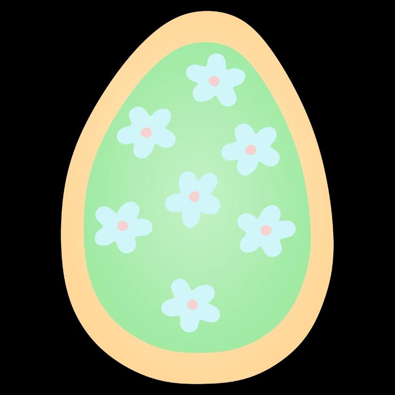 Pastel Floral Egg Pattern