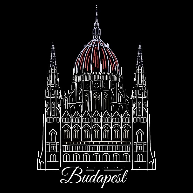 Budapest, Dessin à la main du Parlement, Hongrie