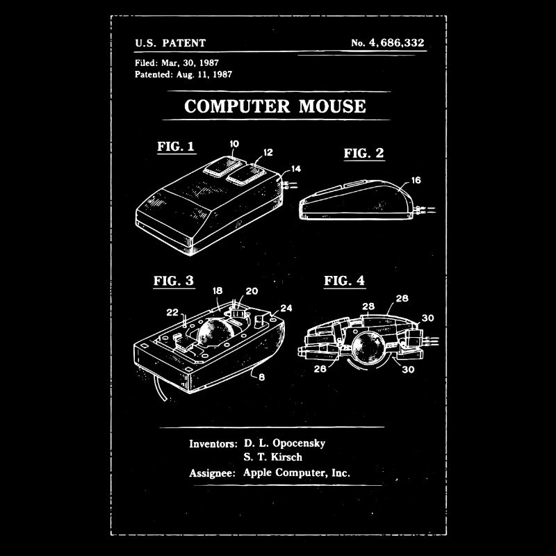 Retro-Computermaus-Bauplan