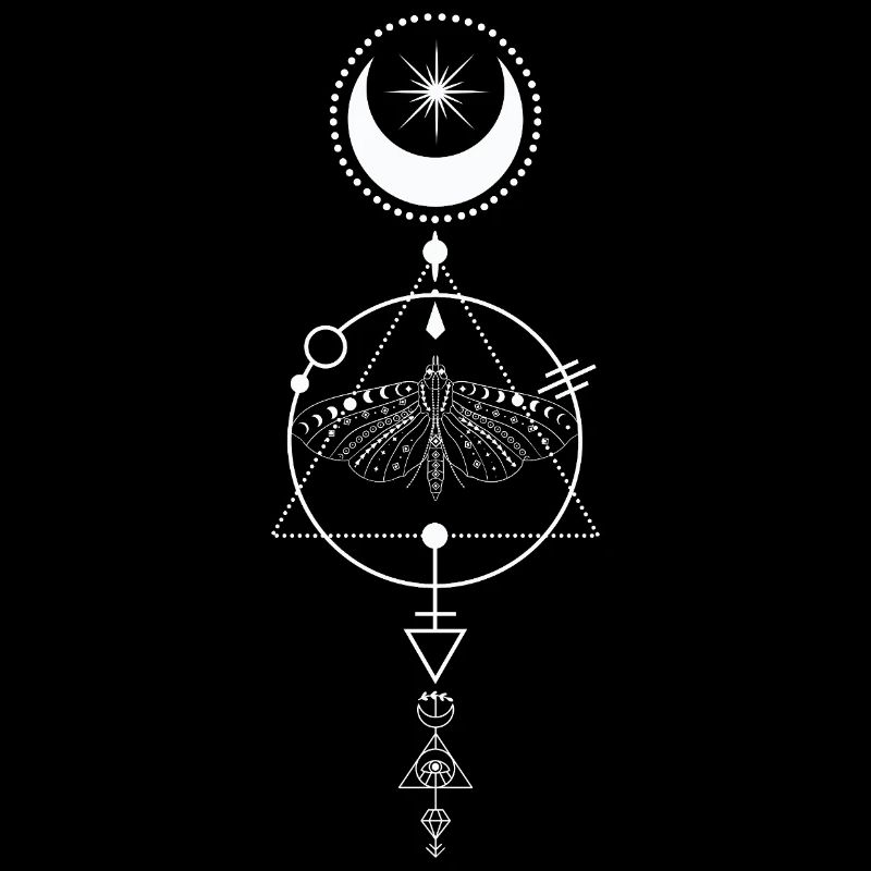 Celestial Moth Alchemy Glyph