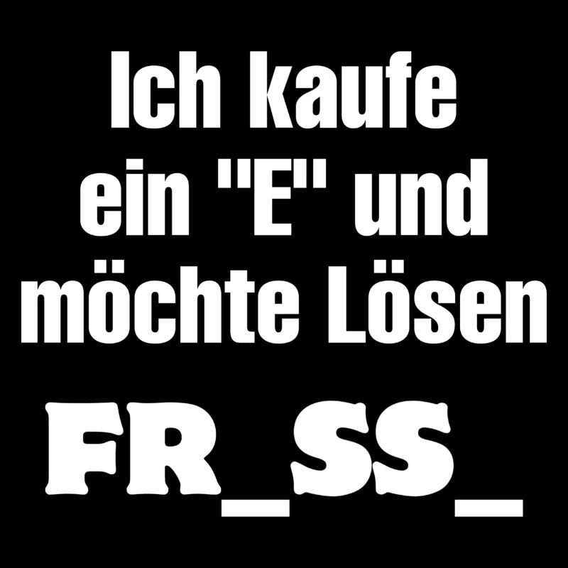 Ich kaufe ein E Großbuchstaben-Design