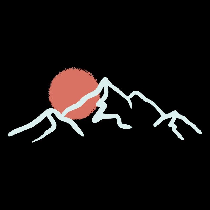 Sunlit Peak Minimal Mountain