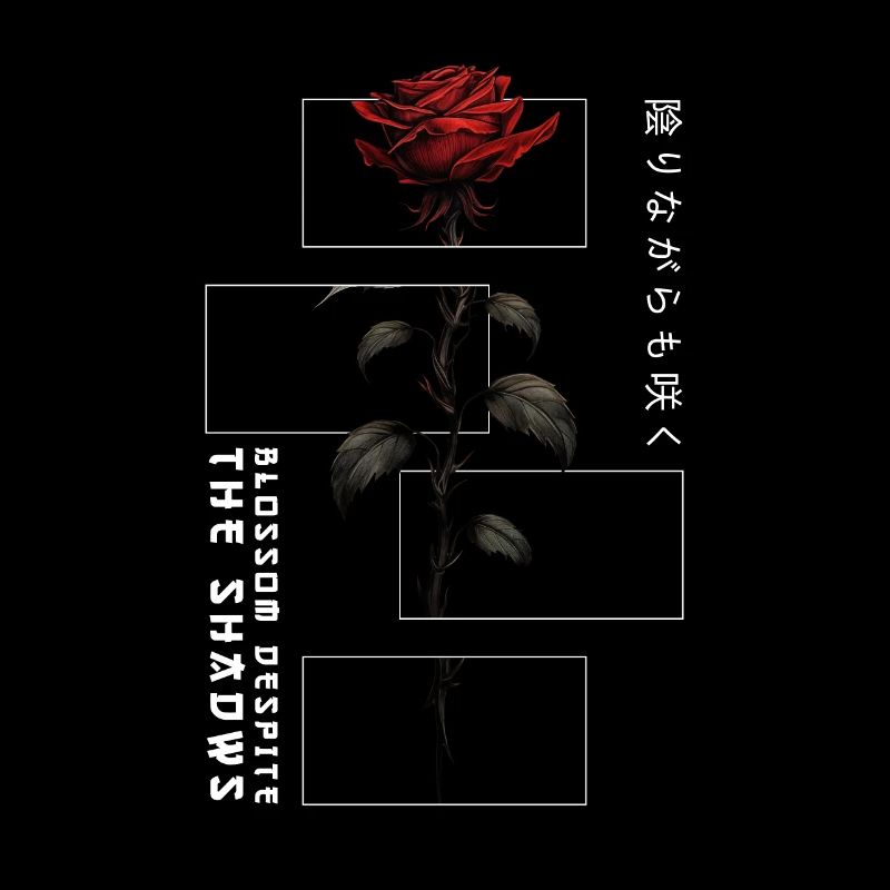 Blossom Despite The Shadow Rose Script japonais