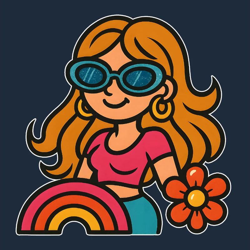 Fille d’été rétro - Look Flower Power