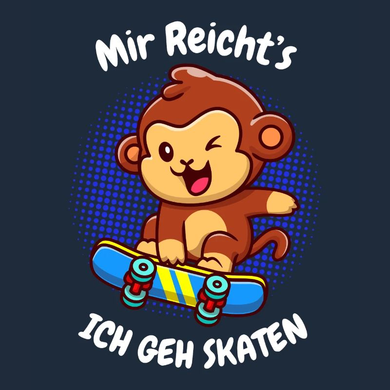 I've had enough, I'm going skating, monkey!
