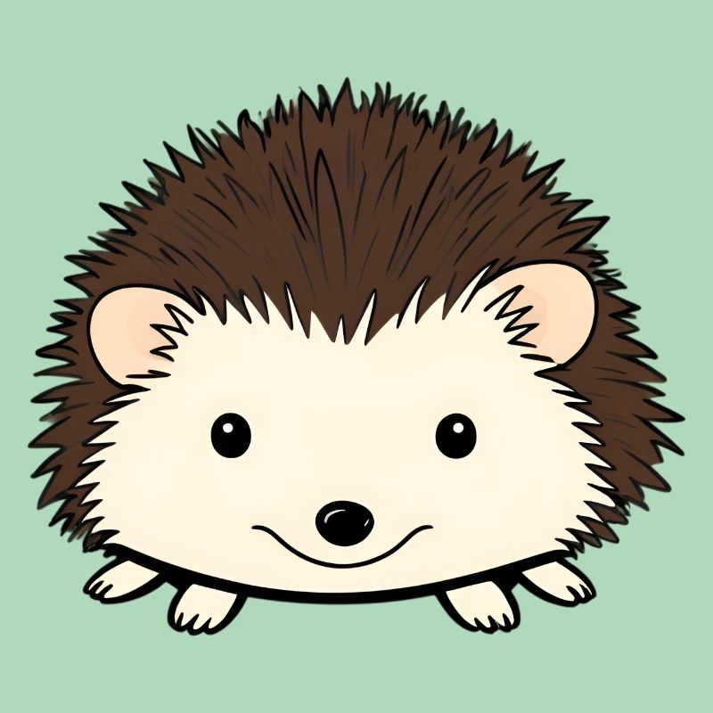 Hérisson mignon avec un visage amical