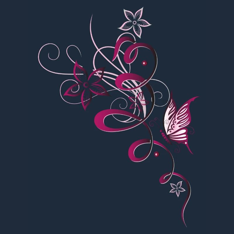 Spring flowers butterfly Spring cherry red