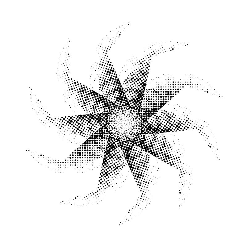 dotted shape gyroscopic polygon pinwheel