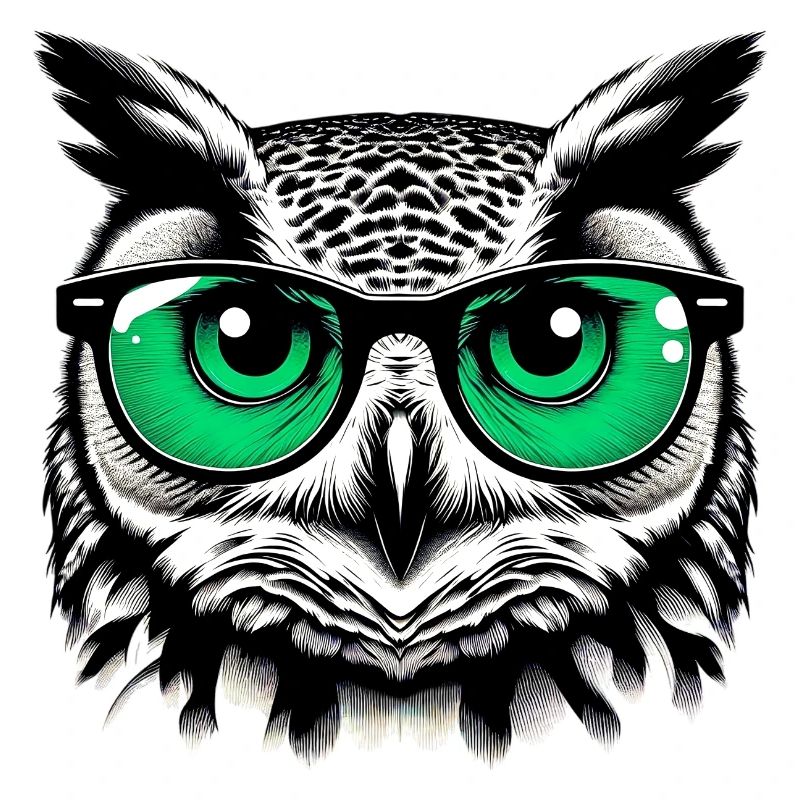 Eule mit Brille