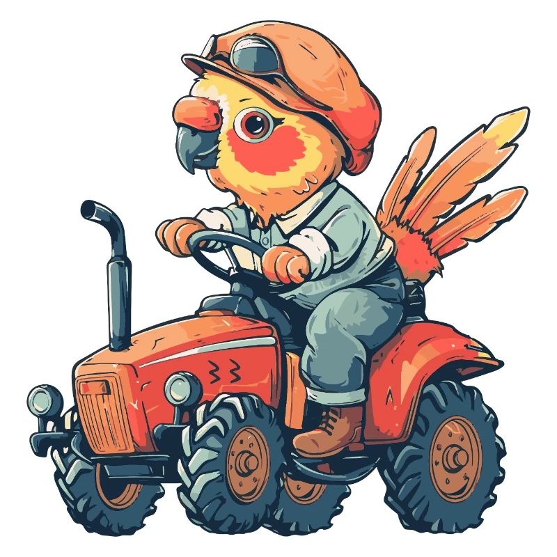 Papagei Traktor Farmer