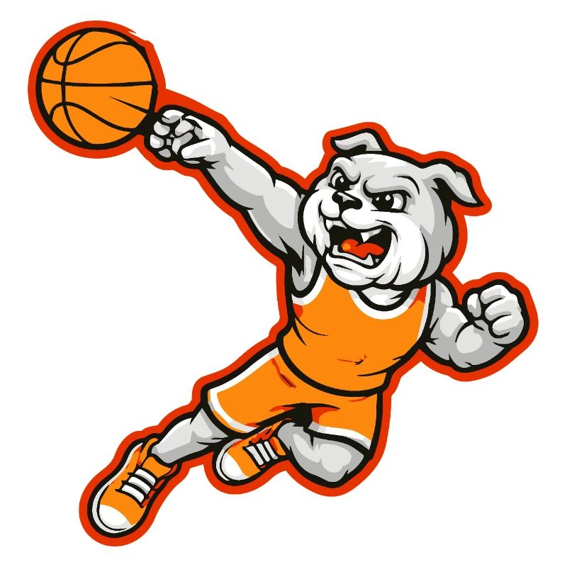 Mascotte du dunk de basket-ball Bulldog
