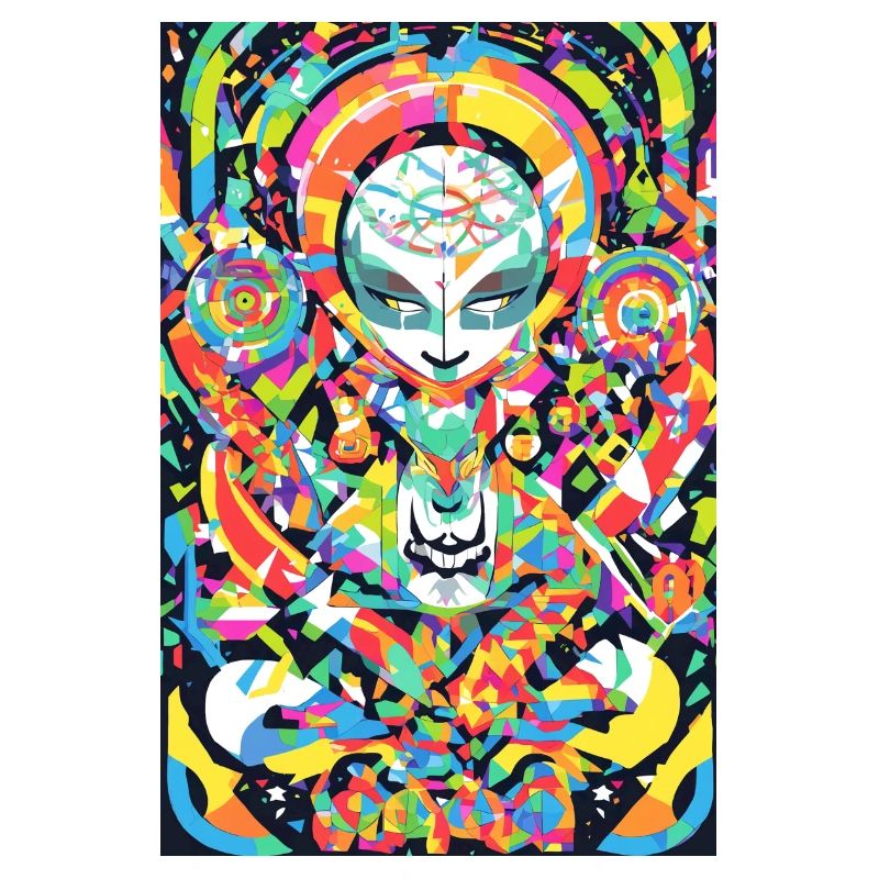Psychedelisches Chakra & Katzenkunst