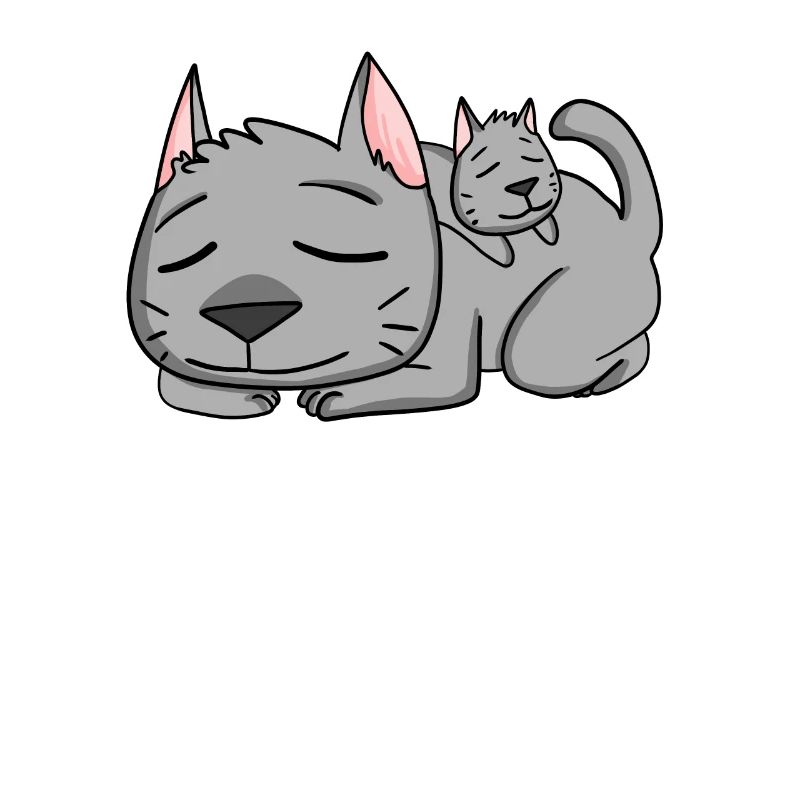 Chat avec bébé chat