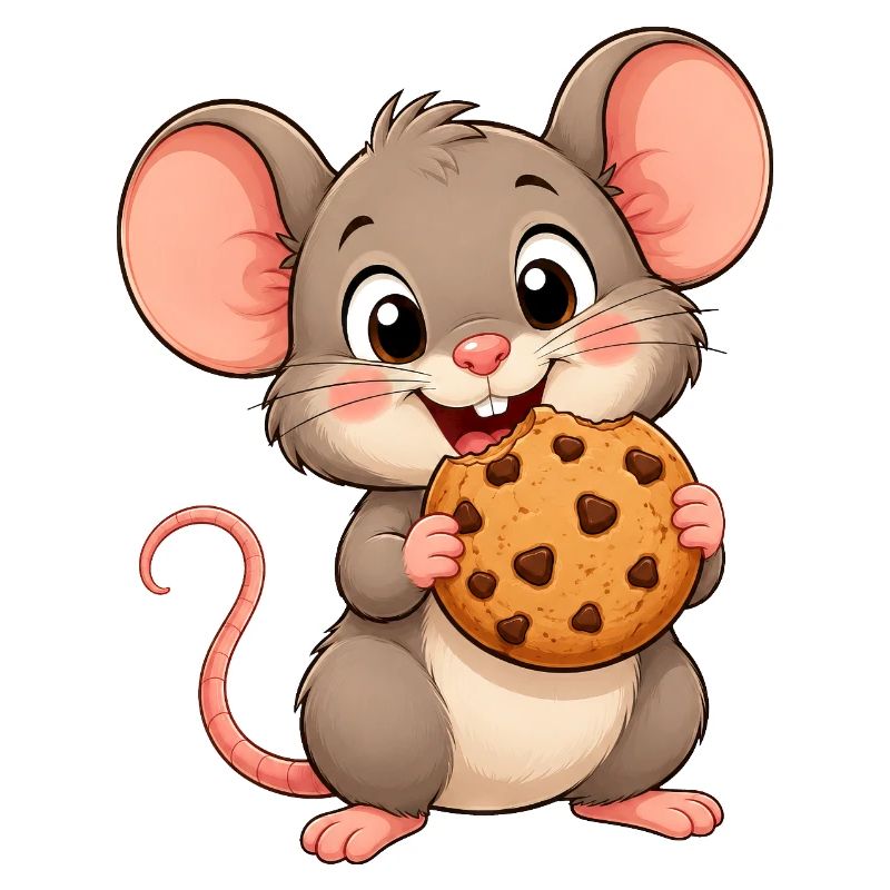 Drôles de petits biscuits mignons en forme de souris en forme de bonbons à grignoter