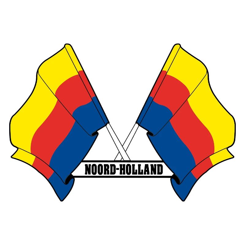 Two flags text NORTH HOLLAND