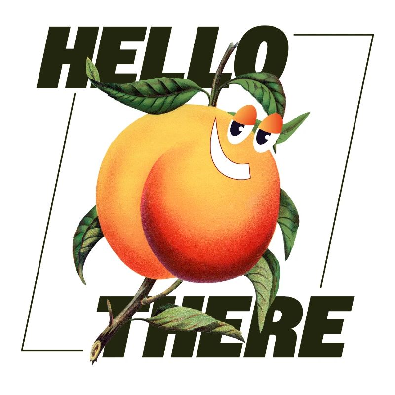 Peach Retro – Déclaration Hello There