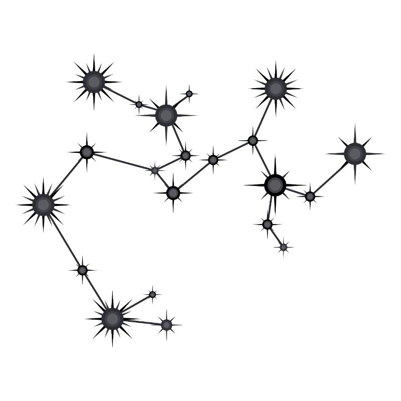 Schütze Sternbild Sternzeichen Schwarz & Grau
