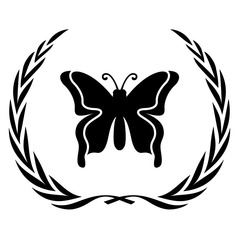 Couronne de symbole de papillon