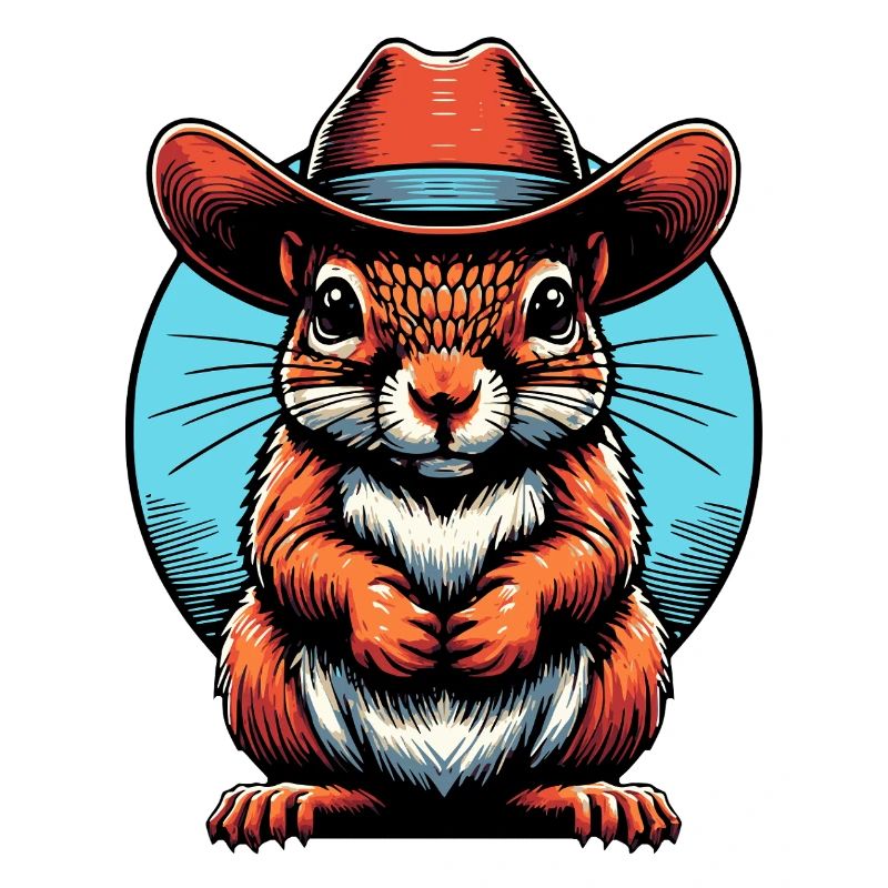 Cowboy-Eichhörnchen Grafik