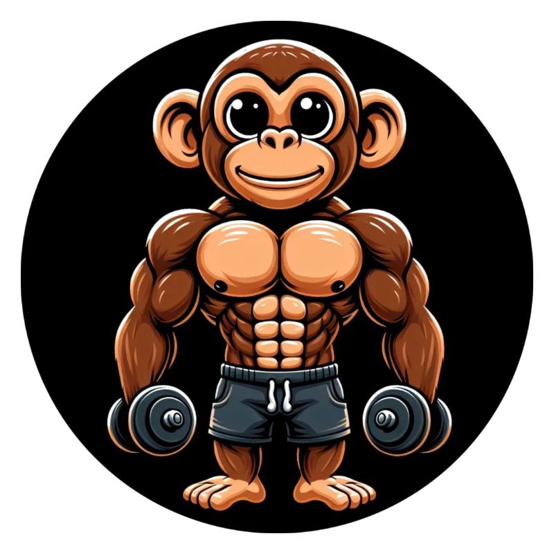 Monkey Chimpanzee Bodybuilder Training