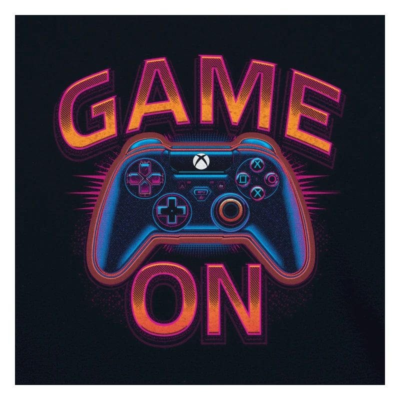 Leuchtender Gaming-Controller mit Neon-Design