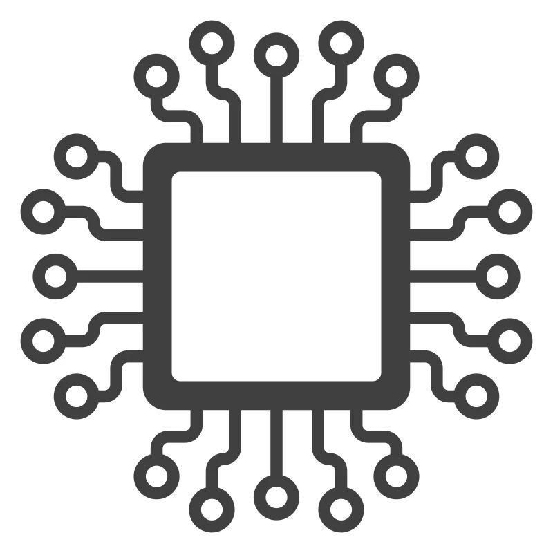 Logo de l’icône du circuit de micropuce