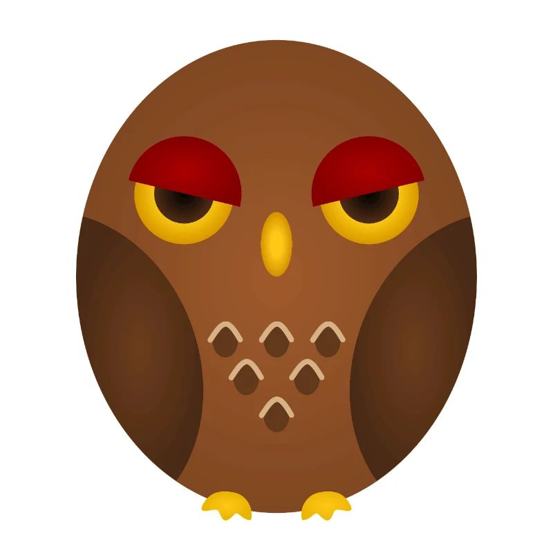 Grumpy Owl Silhouette