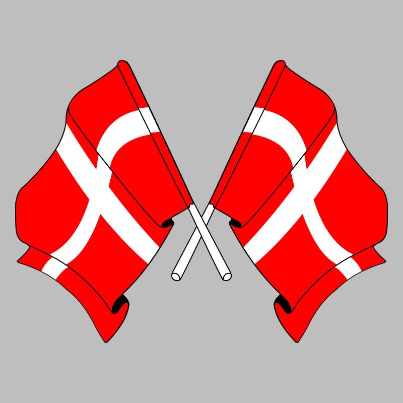 Deux drapeaux Danemark
