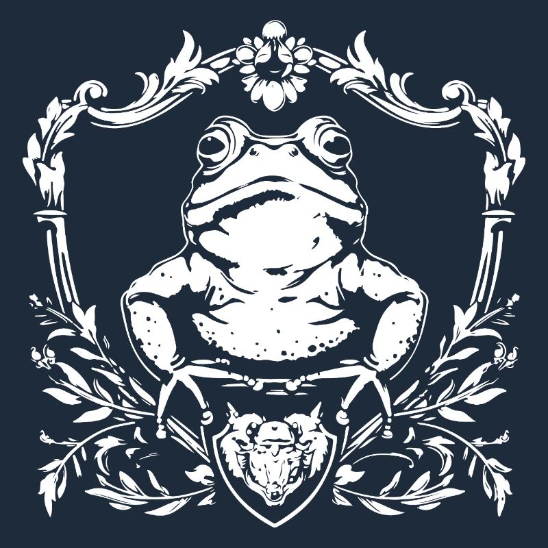 Toad in ornamental frame