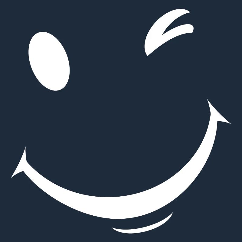 Expression de clin d’œil blanc