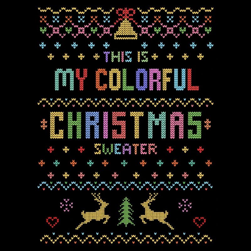 Pull de Noël laid renne de Noël coloré