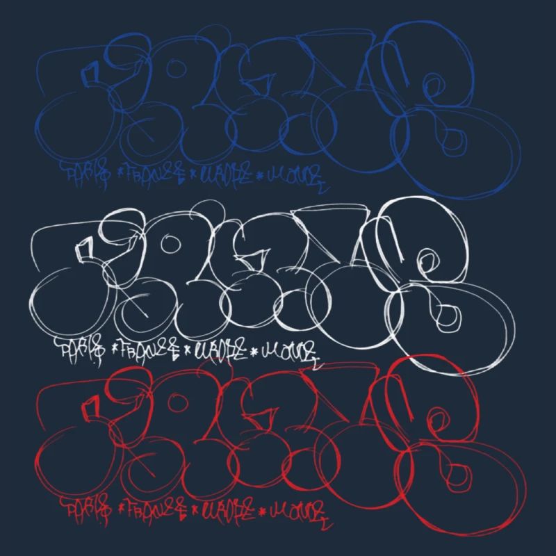 Graffiti Kunst Collage Print (Pariser Bubble Style