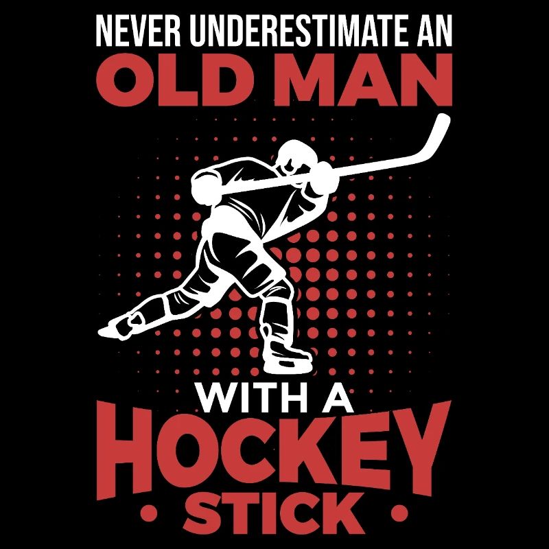 Old Man With A Hockey Stick