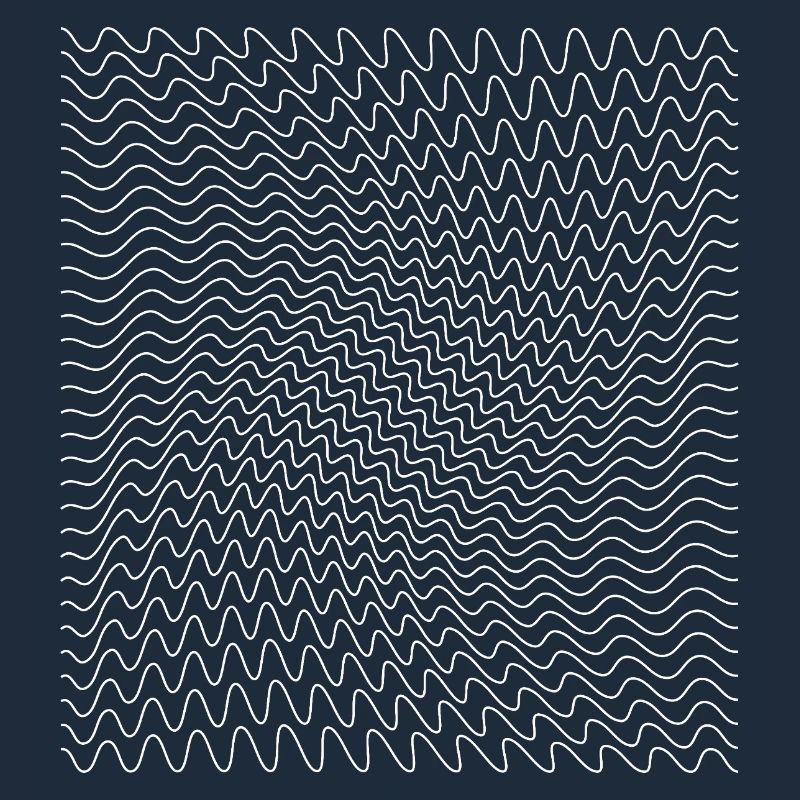 Impression d’illusion d’optique de ligne ondulée dynamique